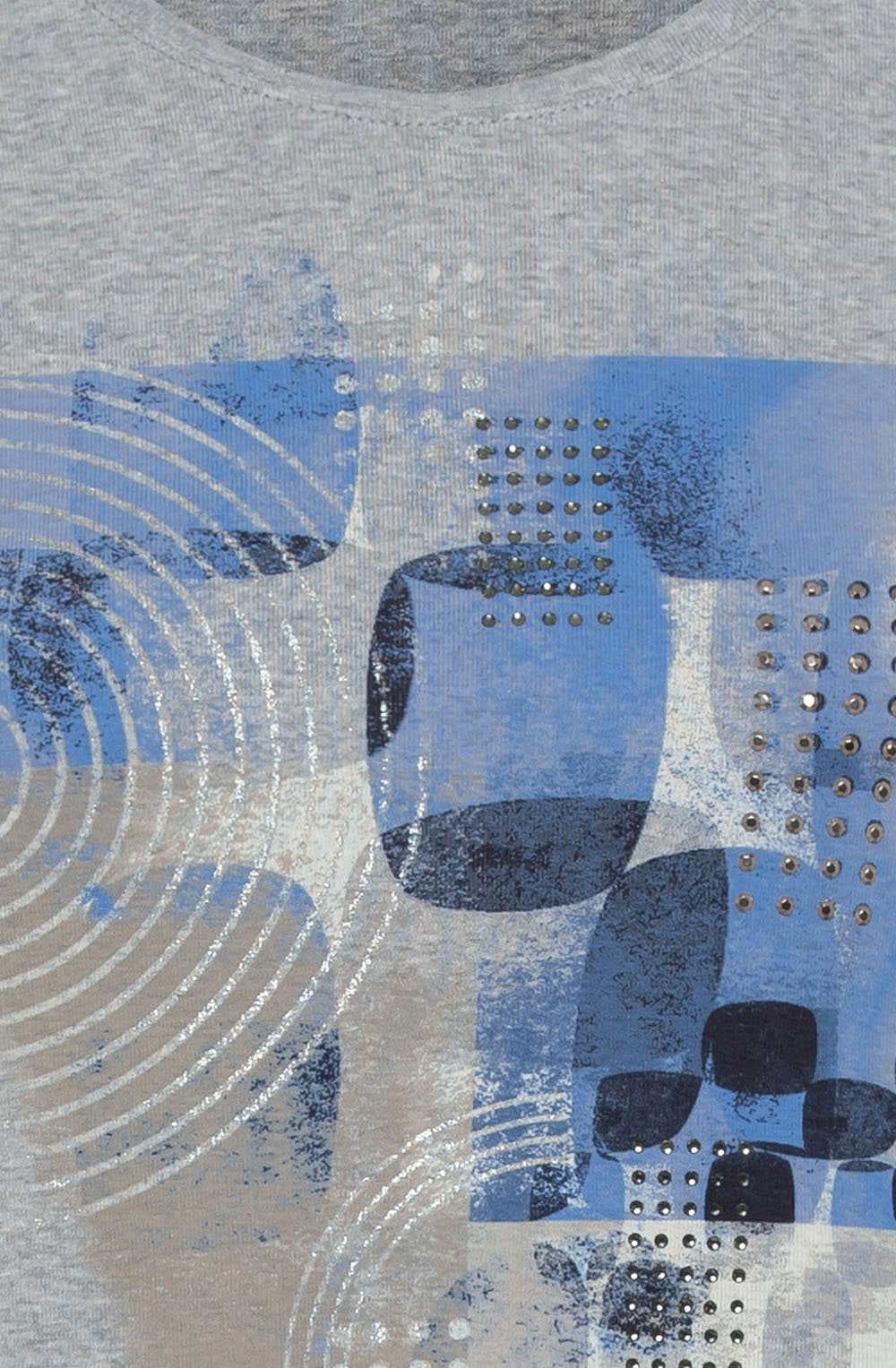 Granite Grey Abstract Sparkle Edda Top