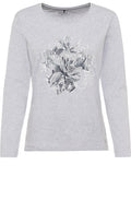 Granite Grey Floral and Diamante Top