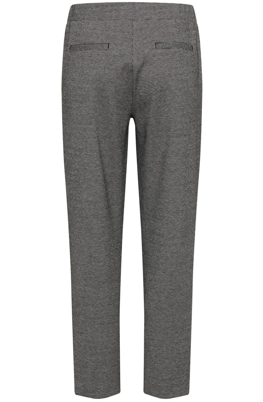 Granite Grey Mini Houndstooth Straight Fit Trousers