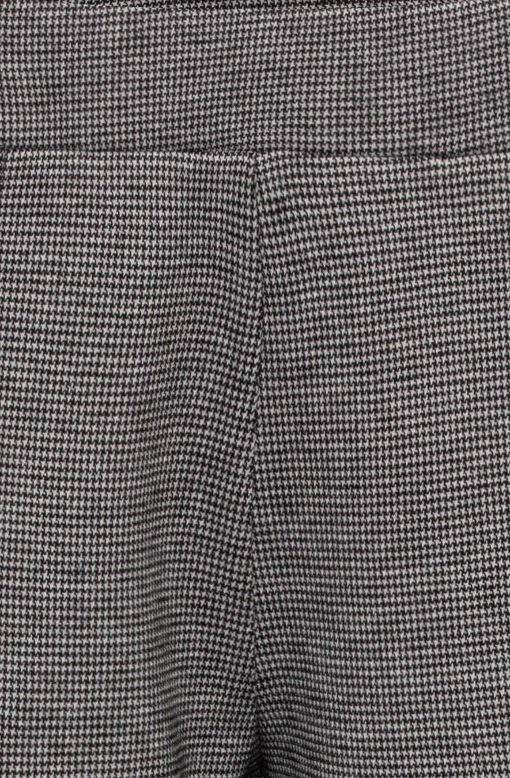 Granite Grey Mini Houndstooth Straight Fit Trousers