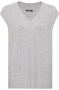 Granite Grey Ribbed Knit Slip Over