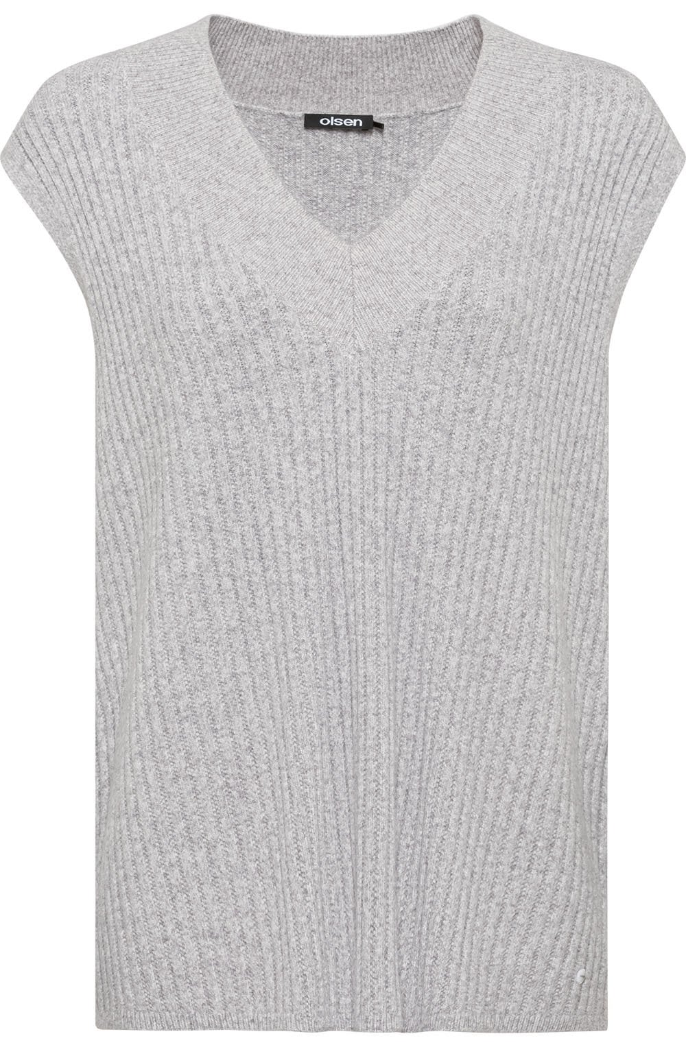 Granite Grey Ribbed Knit Slip Over