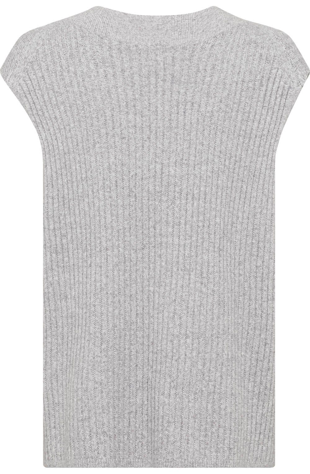 Granite Grey Ribbed Knit Slip Over