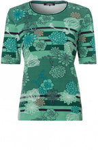 Green Floral Print T Shirt