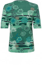 Green Floral Print T Shirt