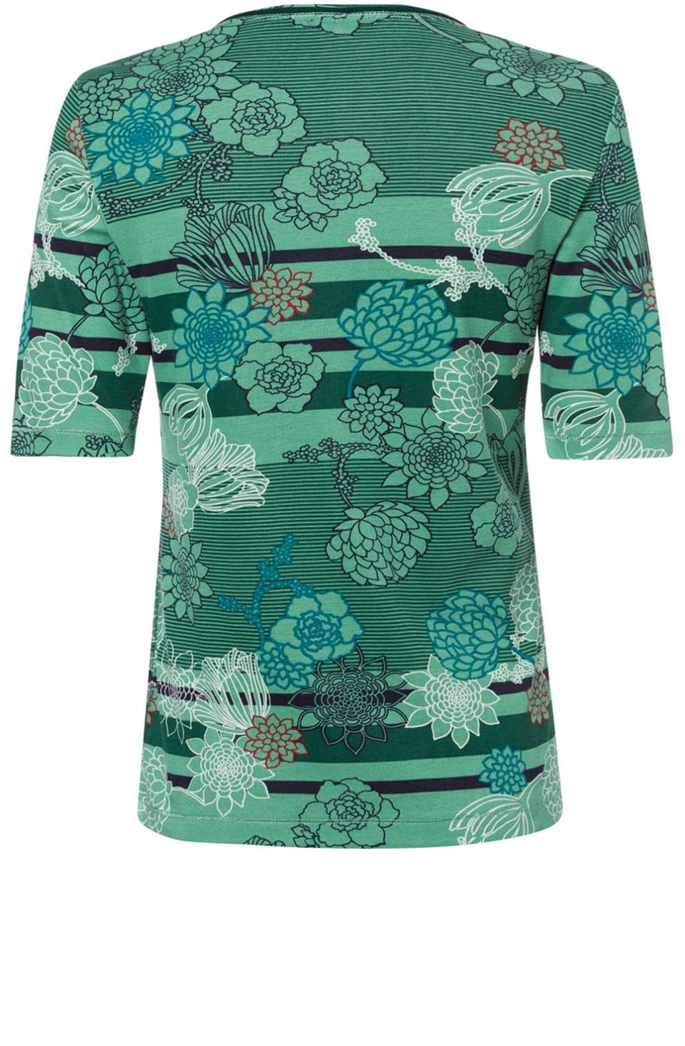 Green Floral Print T Shirt