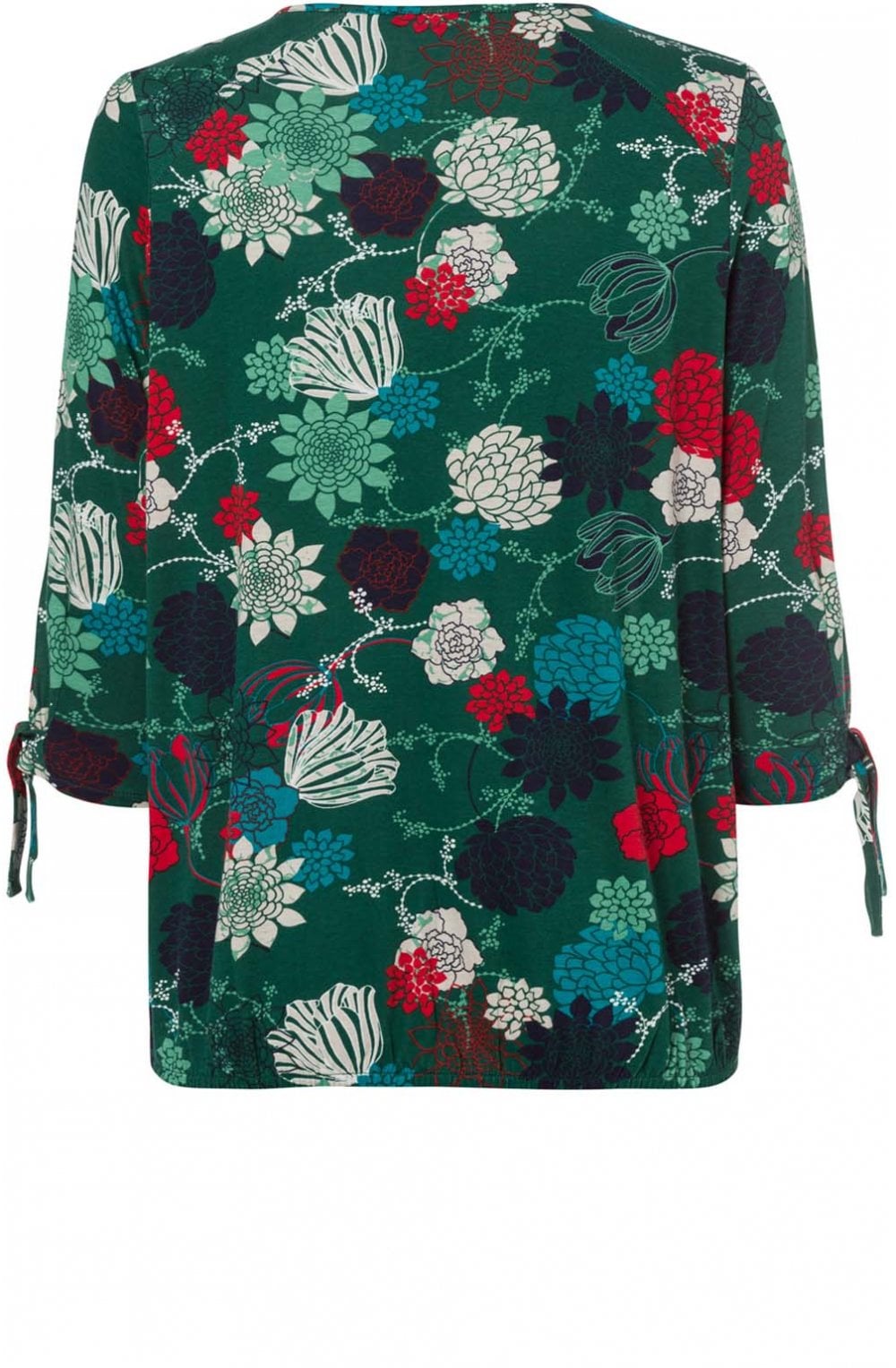 Green Floral Print Top