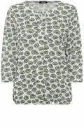 Green Floral Print Top