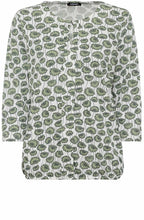 Green Floral Print Top