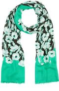 Green Floral Scarf