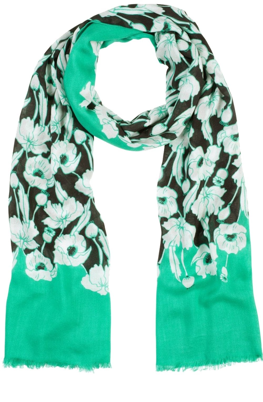 Green Floral Scarf