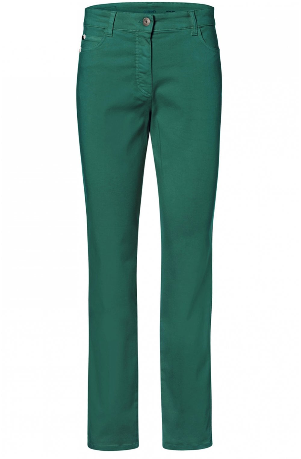 Green Mona Slim Leg Trousers