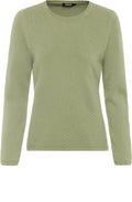 Green Ribbed Front Jumper