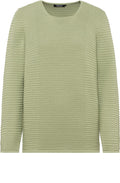 Green Ribbed Knit Jumper