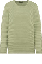 Green Ribbed Knit Jumper