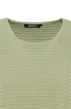 Green Ribbed Knit Jumper