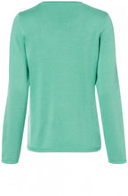 Green Textured Knit Jumper