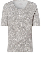 Grey Abstract Square Print T Shirt