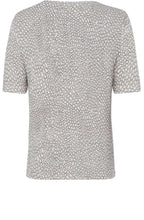 Grey Abstract Square Print T Shirt