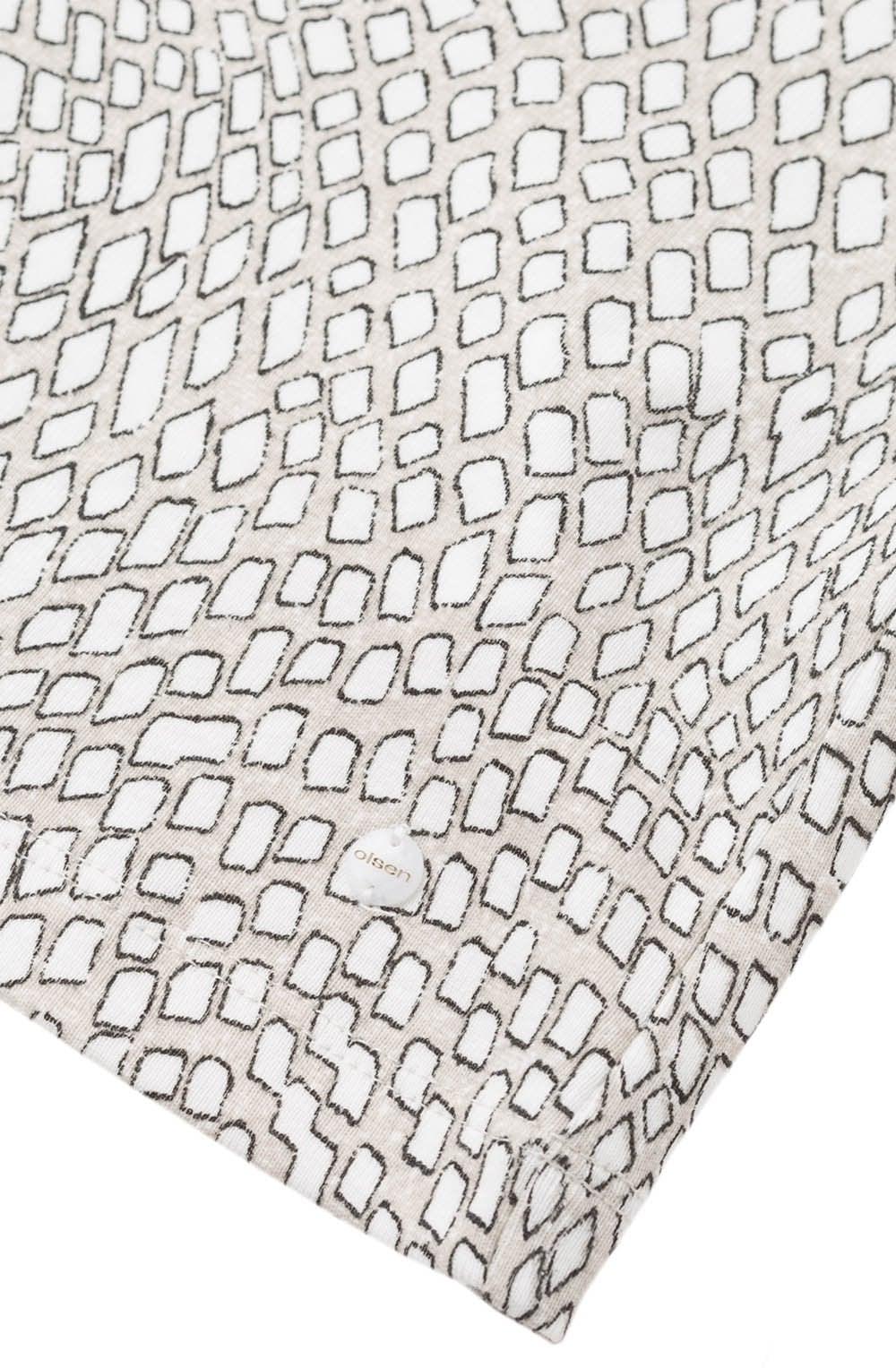 Grey Abstract Square Print T Shirt