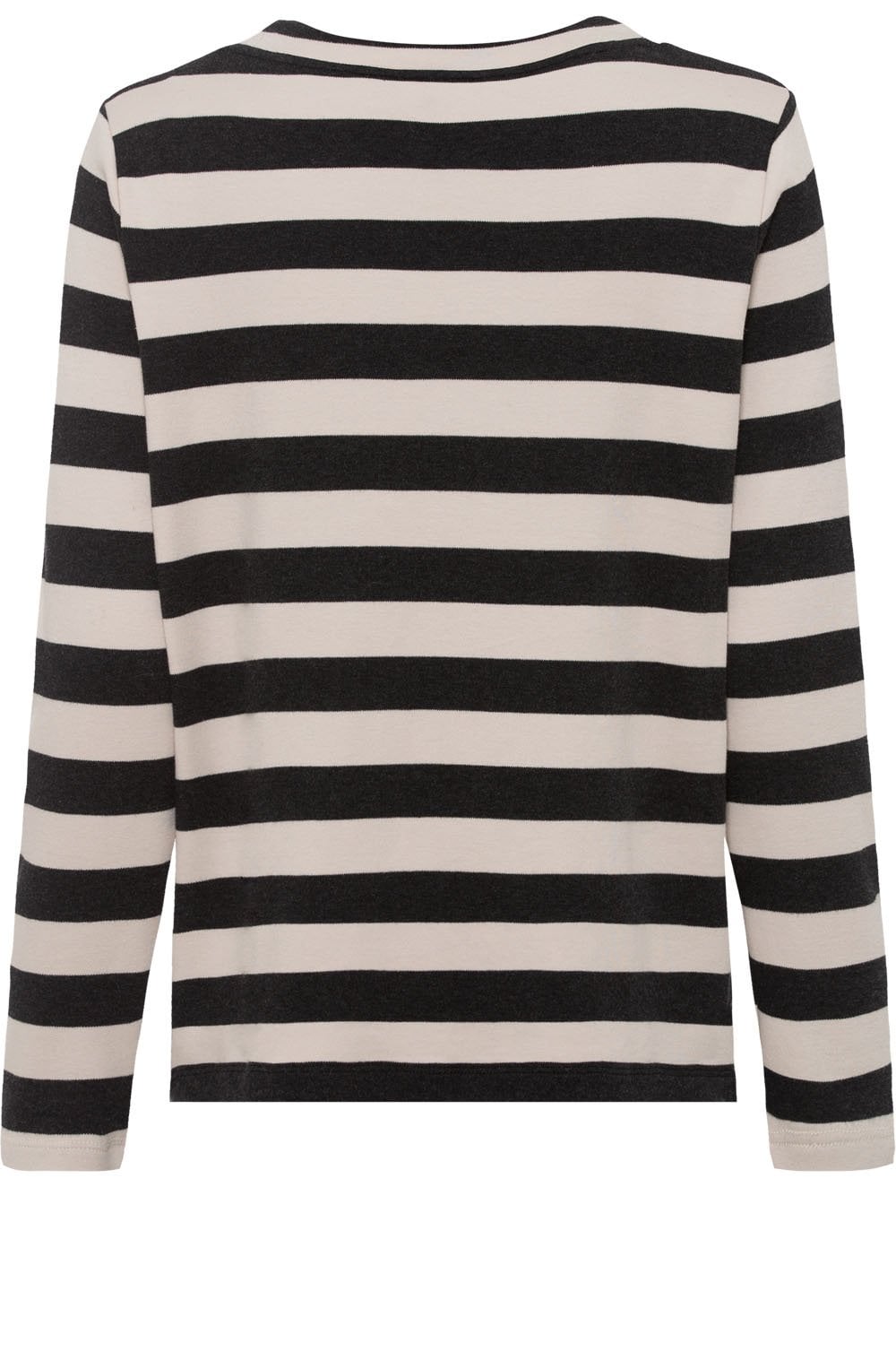 Grey and Cream Animal Print and Stripes Sweatshirt
