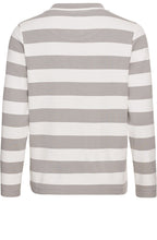 Grey Bold Pattern Striped Jumper