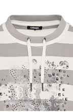 Grey Bold Pattern Striped Jumper