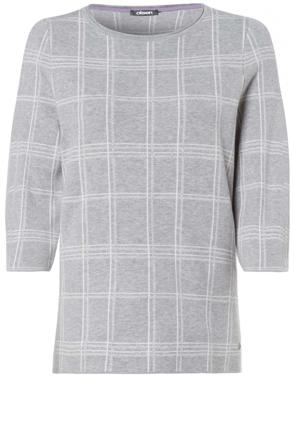 Grey Check Design Jumper