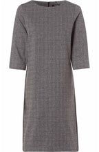 Grey Check Fitted Dress