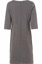 Grey Check Fitted Dress
