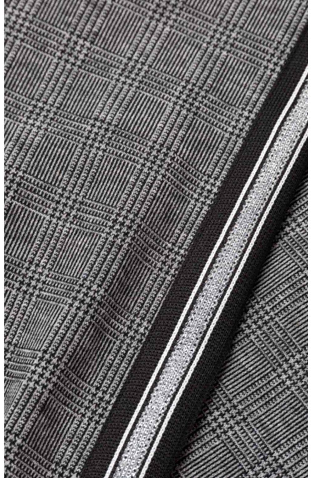 Grey Check Fitted Dress