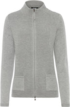 Grey Knit Zip Up Cardigan