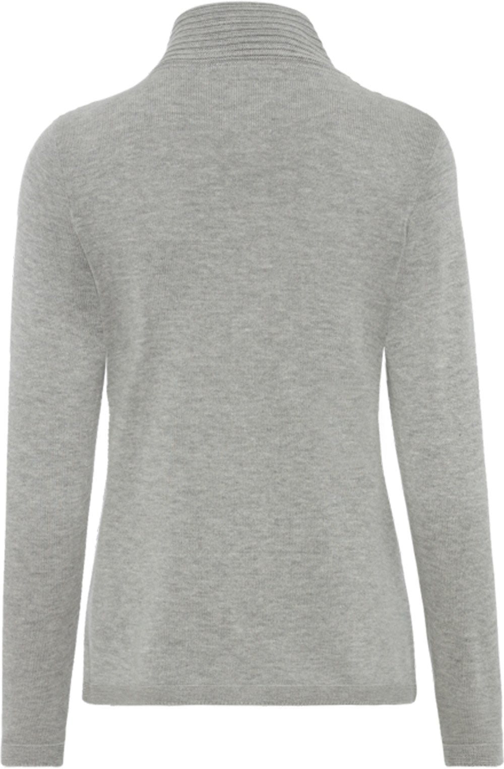 Grey Knit Zip Up Cardigan
