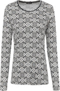 Grey Mandala Print Top