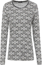 Grey Mandala Print Top