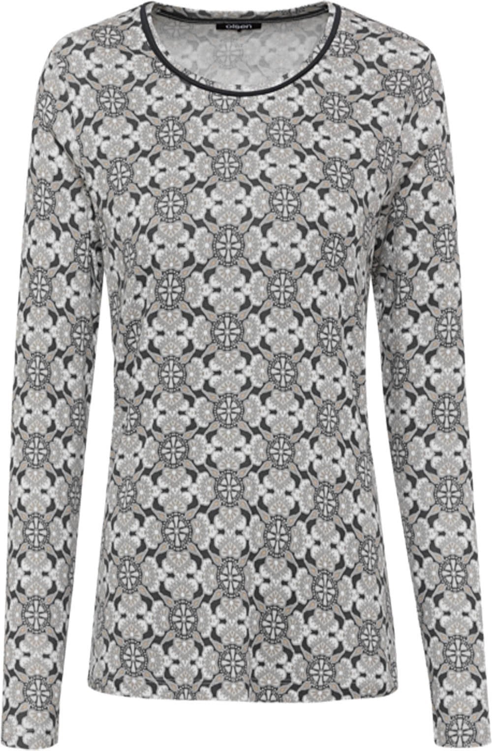 Grey Mandala Print Top