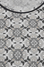 Grey Mandala Print Top