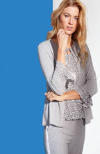 Grey & Off White Patterned Top