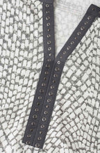 Grey & Off White Patterned Top