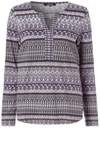 Grey Patterned Jersey Top
