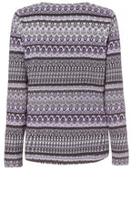 Grey Patterned Jersey Top