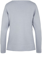 Grey Ribbed Knit Sweater