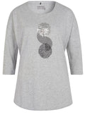 Grey Sequin Detailed T Shirt