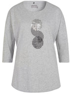 Grey Sequin Detailed T Shirt
