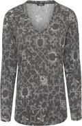 Grey Spotted Mosaic Print Top