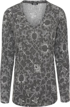 Grey Spotted Mosaic Print Top