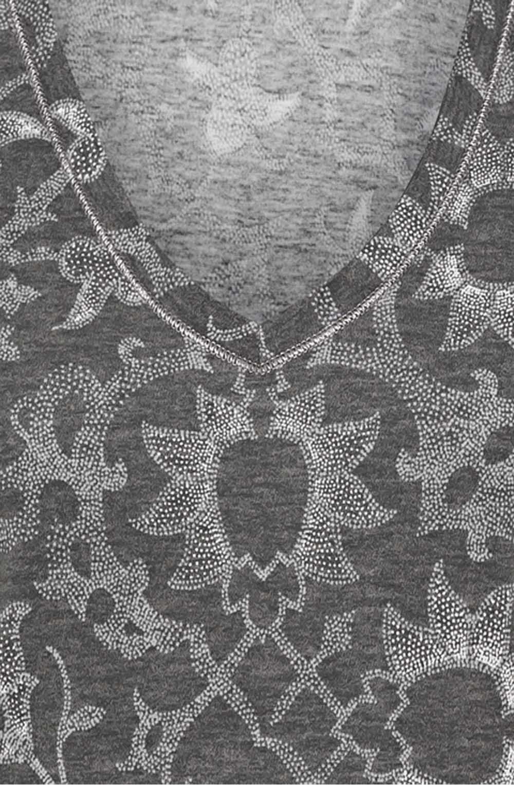 Grey Spotted Mosaic Print Top