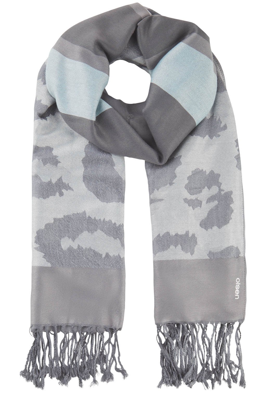 Grey Stone Luxury Tasselled Scarf