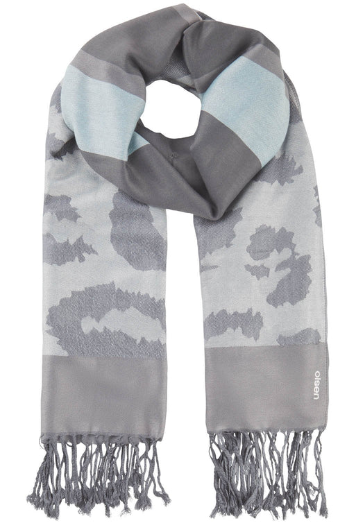Grey Stone Luxury Tasselled Scarf