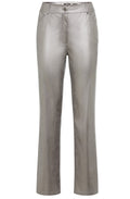 Grey Stone Metallic Mona Straight Trousers